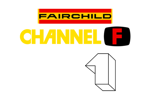 Fairchild Channel F Democart logo styled text representing early demonstration cartridge branding