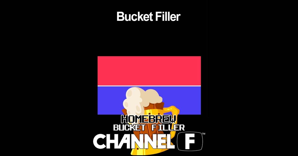 Bucket Filler gameplay scene showing two players competing on a simple game display