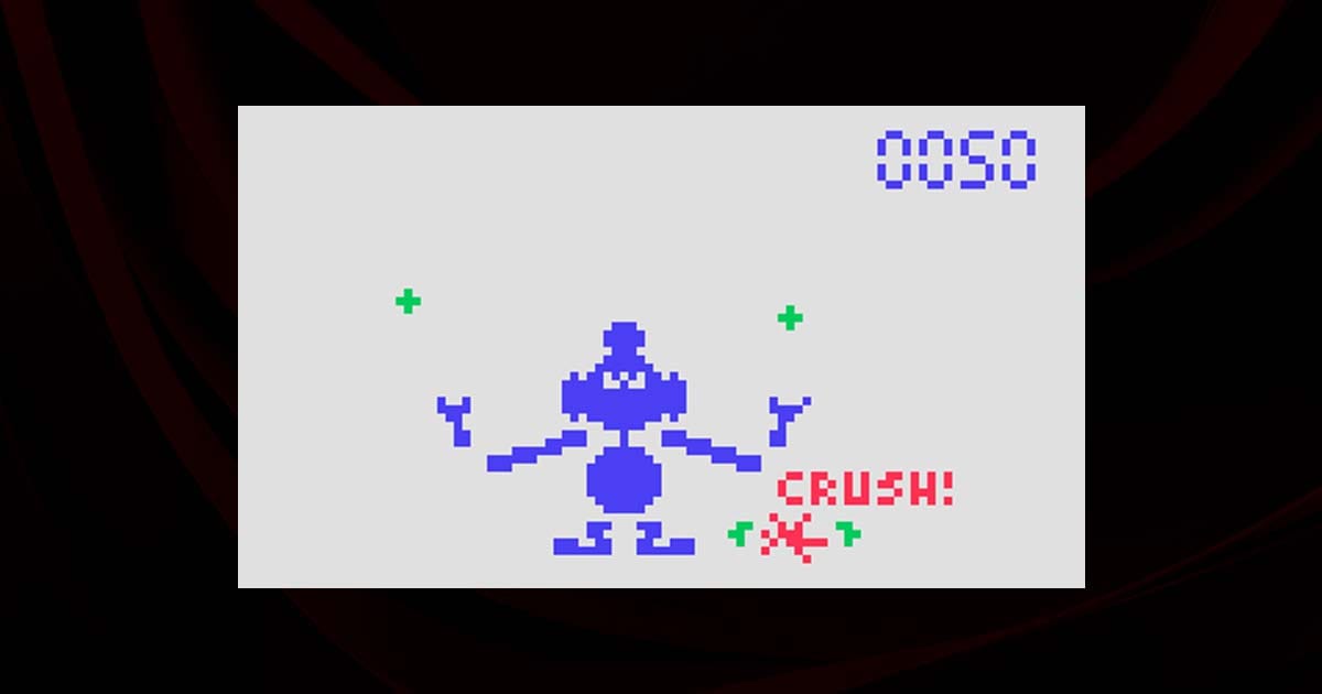 Dual gameplay view of ball juggling movement in simple Channel F style arcade environment