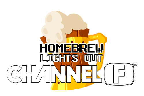 Fairchild Channel F Lights Out title displayed in a minimal retro styled header design
