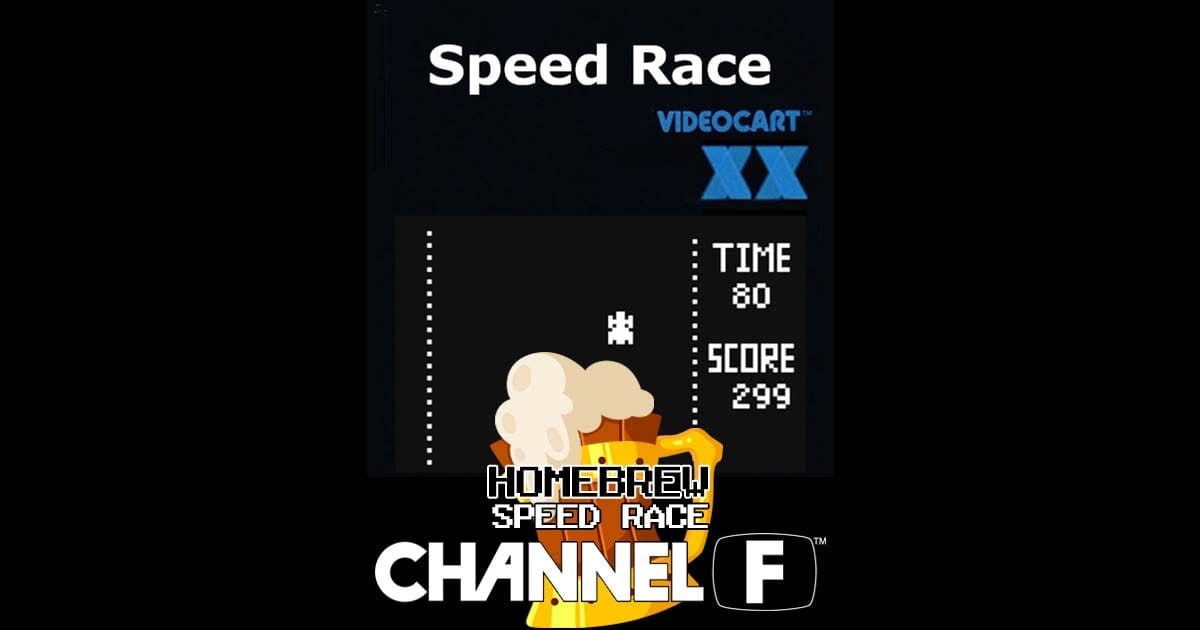 Gameplay scene showing lane-based racing with cars moving along a scrolling roadway