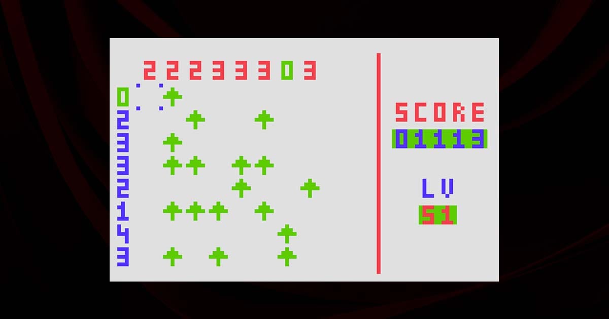 Puzzle gameplay view showing cursor moving across grid while placing tents around trees