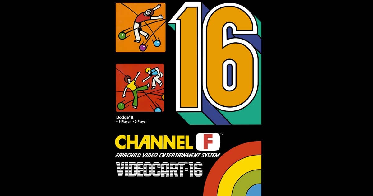 Gameplay screen from Videocart-16 Dodge-It on Fairchild Channel F console