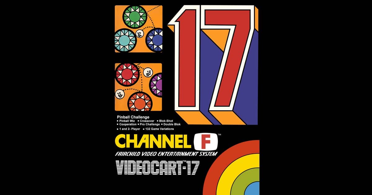 Gameplay screen from Videocart-16 Dodge-It on Fairchild Channel F console