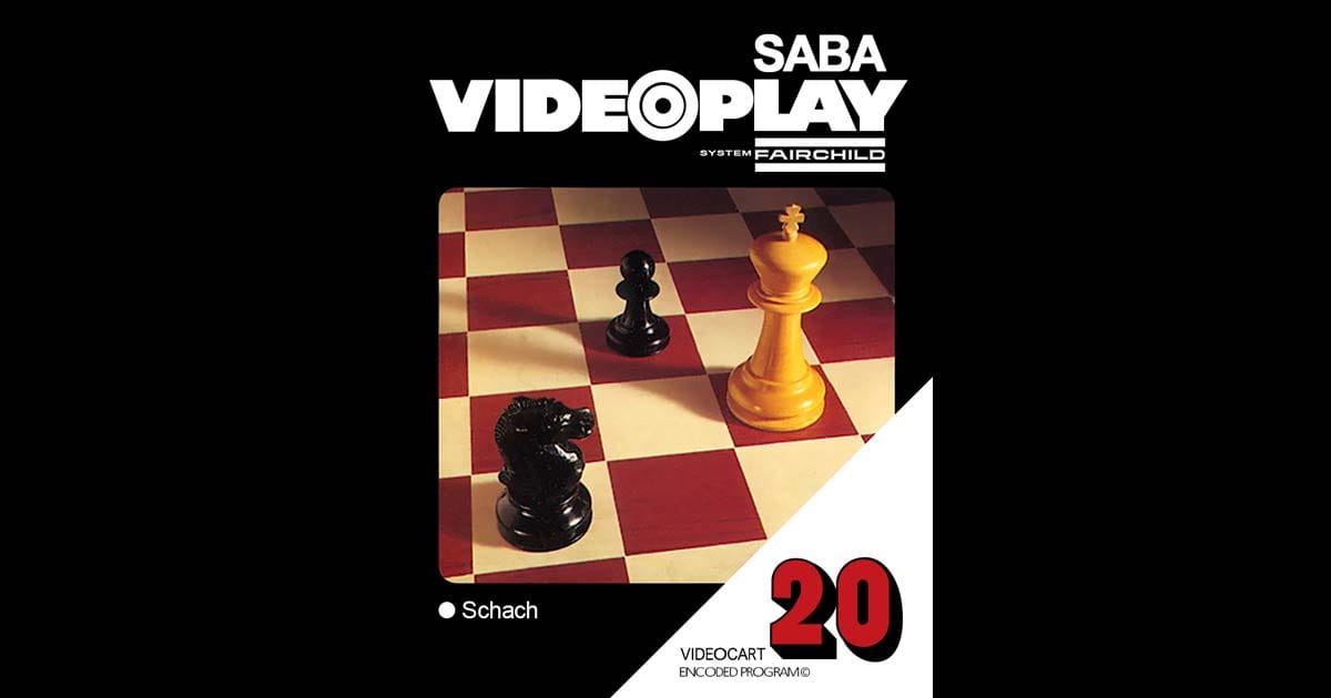 Box art for Videocart-20 Schach chess game on SABA Videoplay and Fairchild Channel F cartridge