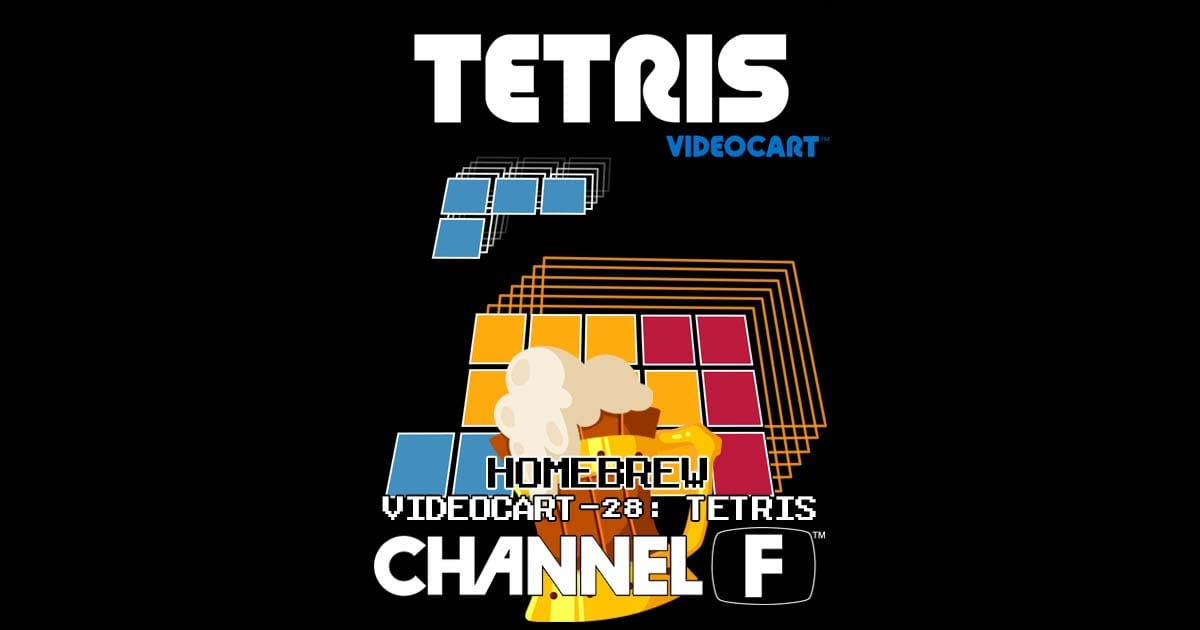 Promotional cartridge box art for Videocart-26 Alien Invasion showing a space battle scene on Channel F system