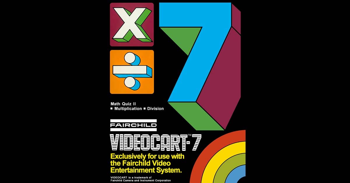 Box art of Videocart-7 Math Quiz II for Fairchild Channel F console