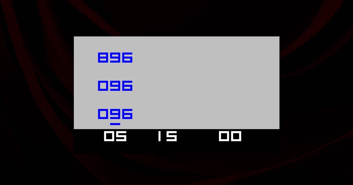 Gameplay screen from Videocart-8 Magic Numbers showing logic puzzle or strategy interface