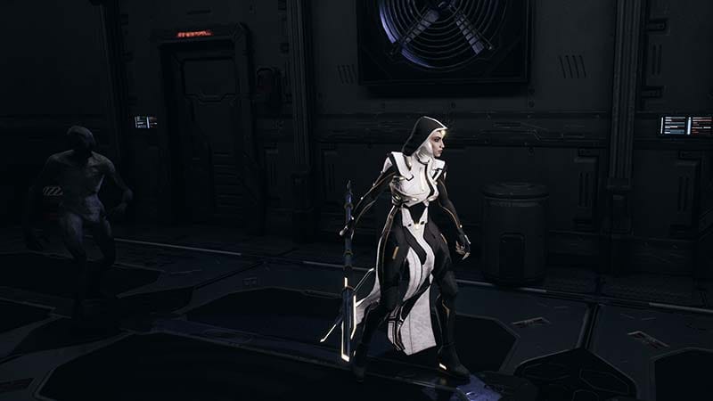 Gameplay screenshot showing exploration inside the ARGOS colony ship