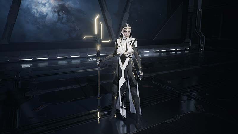 Gameplay scene with Sister Zola using combat abilities