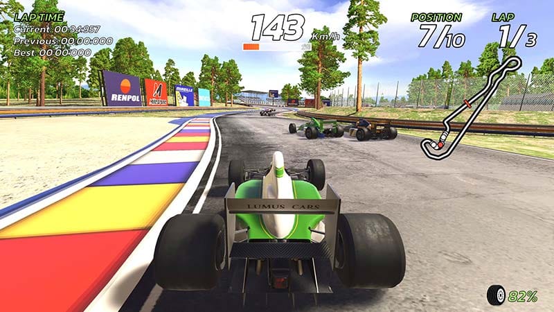 Time attack mode showing lap timing and precision driving on circuit track