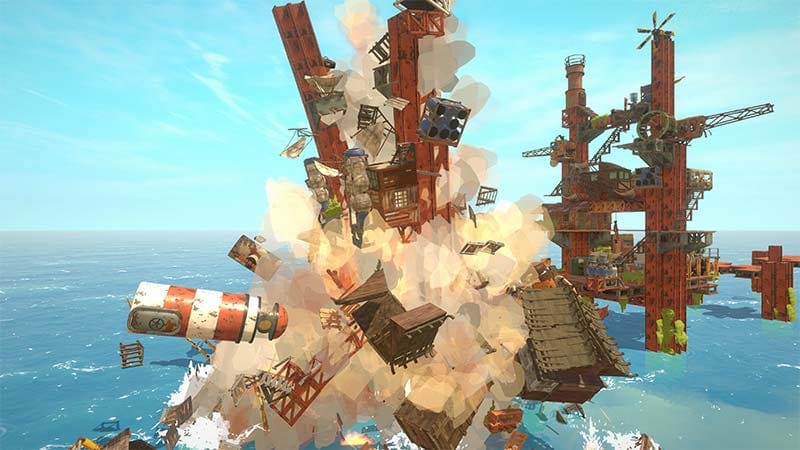 All Will Fall gameplay highlighting physics based structural engineering city builder