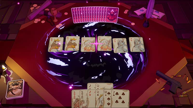 Early gameplay scene with basic card setup and limited abilities in use