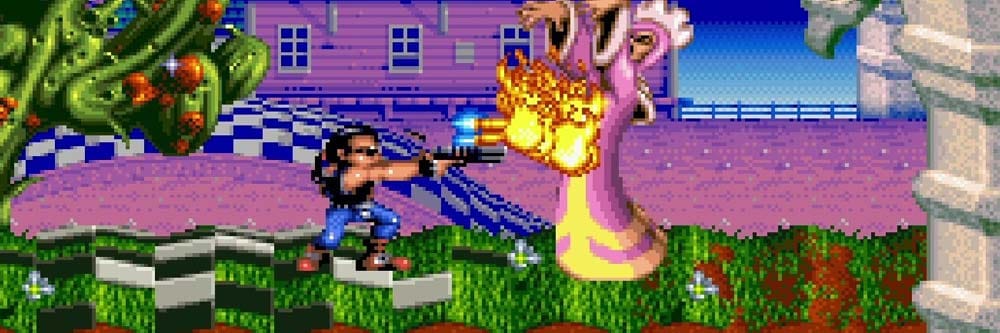Banner image showcasing Biomechanical Toy toy kingdom action platform shooter environment