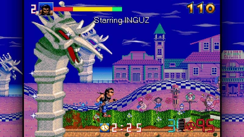Clockwork forest stage showing environmental hazards and layered platform design