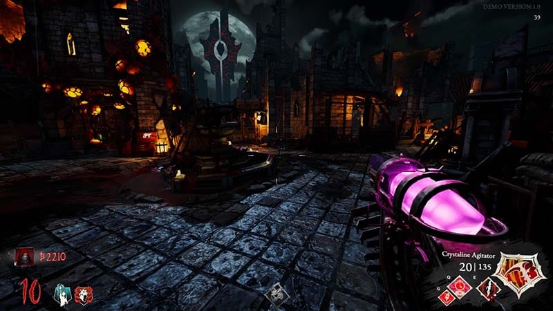 Four player co-op battle against demons in Blood Reaver gameplay