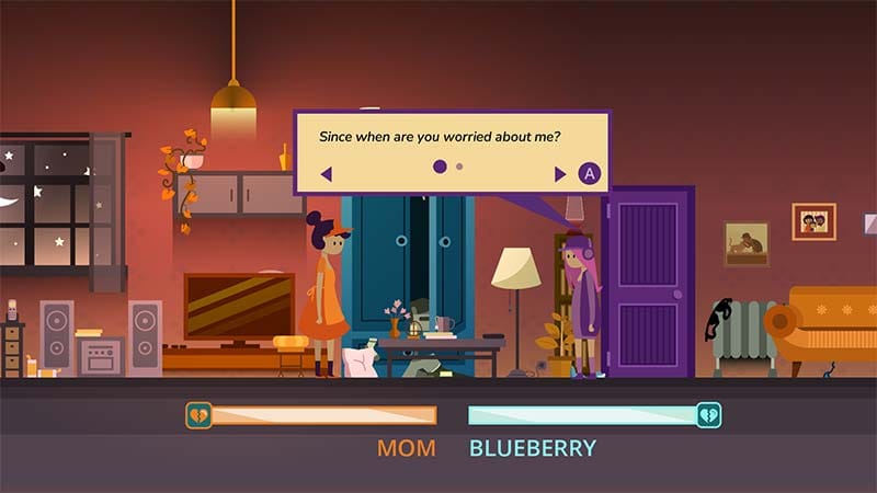 2D platforming memory scene with shifting childhood environment layers
