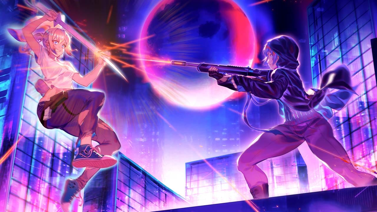 Abstract digital battlefield with grid interface and floating bullet pattern visuals