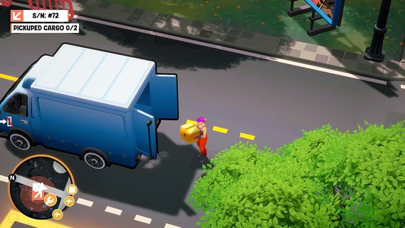 Gameplay view showing exploration across an open city environment