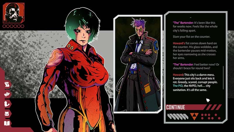 Close-up gameplay scene showing a mysterious encounter with supernatural elements