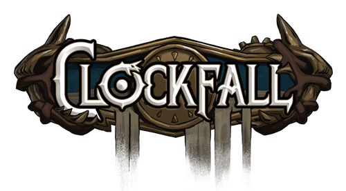 Clockfall logo for a sci-fi dungeon crawler action RPG
