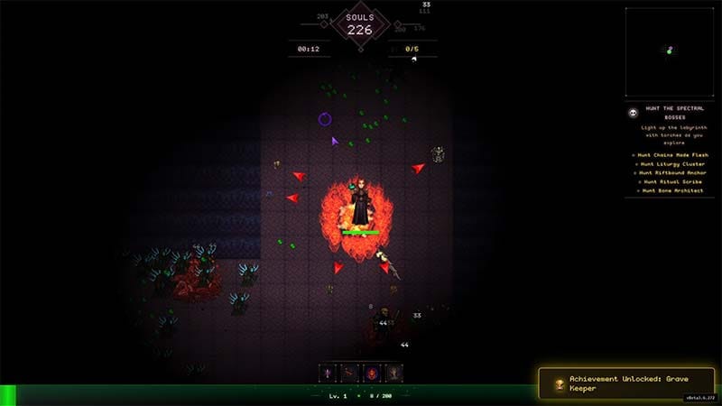 Codex Mortis gameplay showing character upgrades and build customization