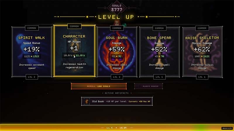 Codex Mortis gameplay showing procedurally generated level and combat flow