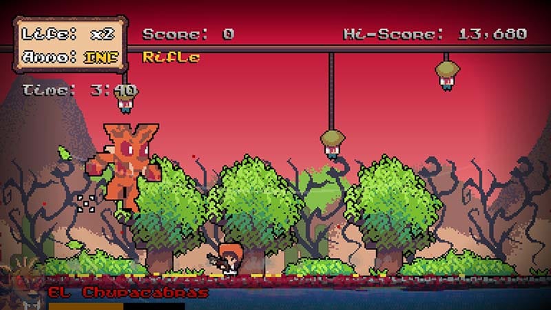 Interface screen displaying shotgun, revolver, and rifle weapon selection system