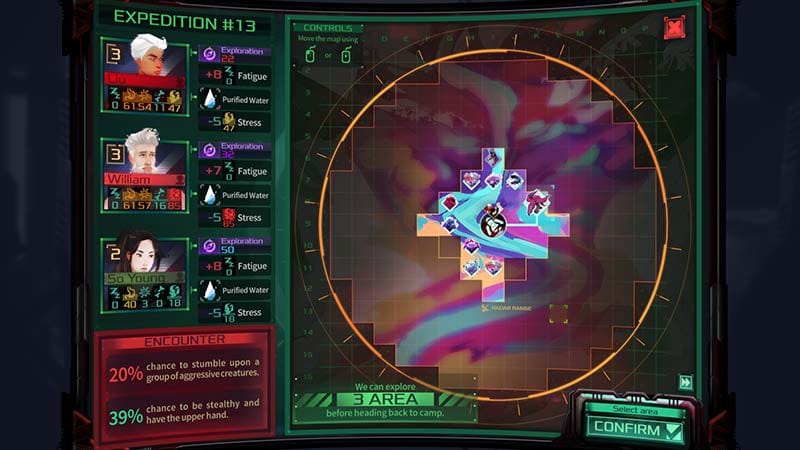 Dead in Antares tactical combat and strategy gameplay screen