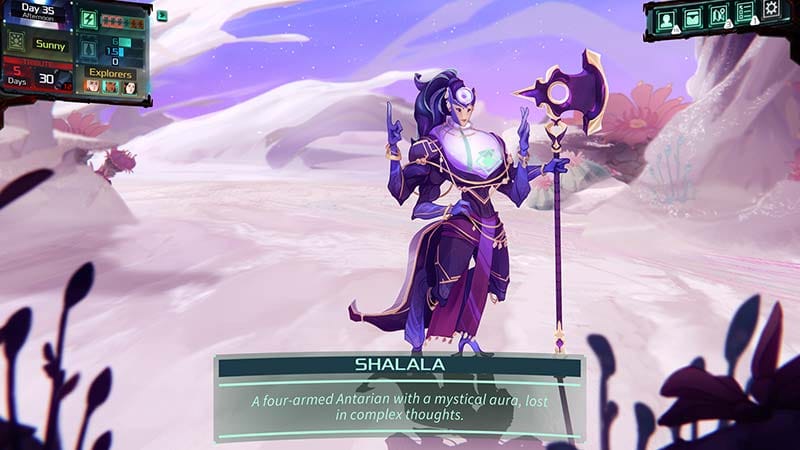 Dead in Antares crew management and RPG progression interface