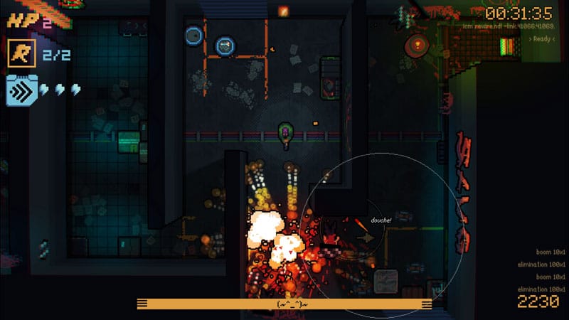 Hacking interface and combat mechanics in DeadWire