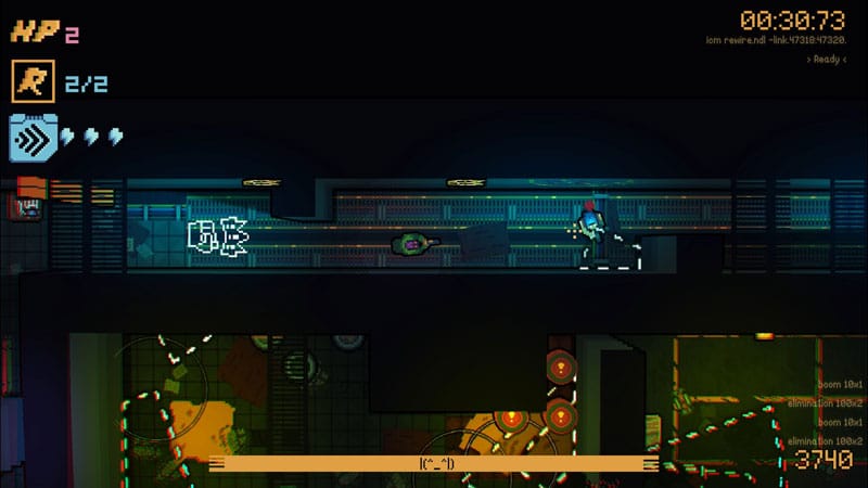 Top-down PvE combat scenario in DeadWire