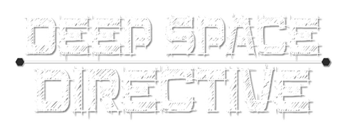 Deep Space Directive logo in industrial sci-fi typography