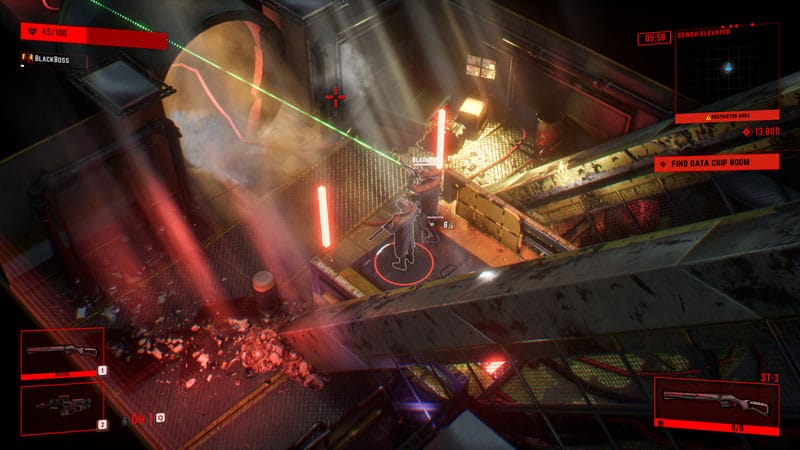 Gameplay interface showing mission information and tactical choices