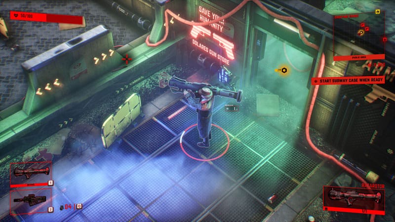 Action gameplay scene showing combat and character movement