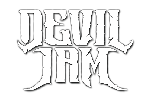 Devil Jam game logo Rogueside dark fantasy survivor roguelite metal themed action
