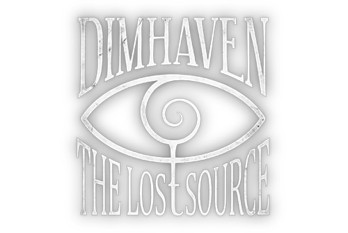 Dimhaven The Lost Source logo for a first-person narrative puzzle adventure game