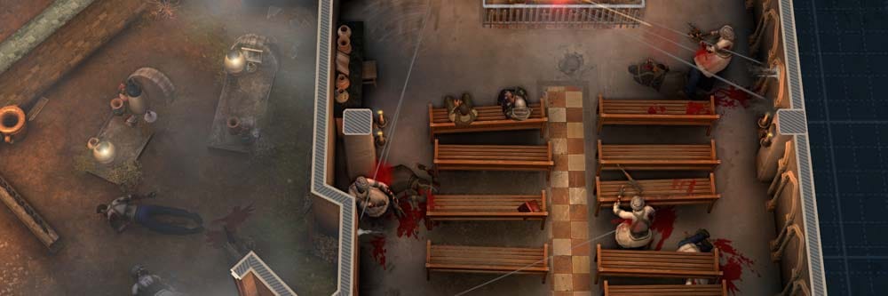 Elite tactical squad advancing through an urban combat environment