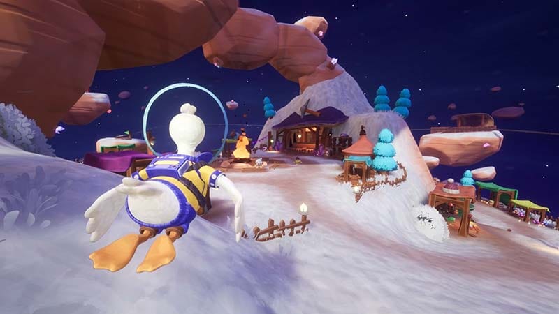 Environmental view featuring glowing caves and collectible mineral deposits