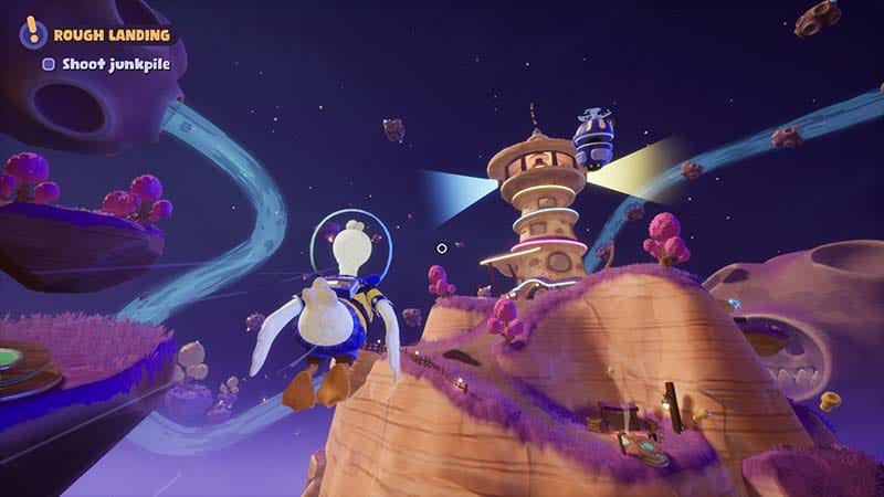 Early gameplay scene featuring mining and exploration mechanics