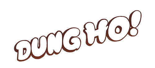Dung Ho! logo representing a cooperative physics adventure game