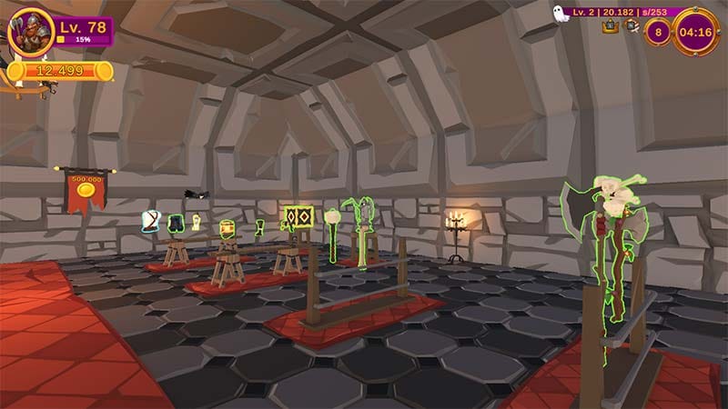 Market scene with customers browsing and interacting with items for sale