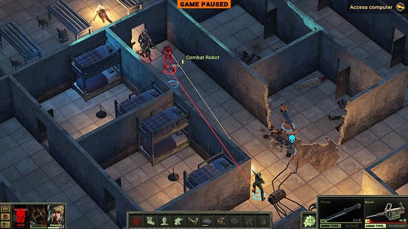Advanced gameplay scene with heavy combat and multiple enemies in a dense area