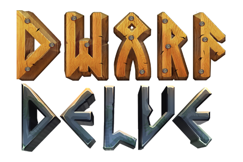 Dwarf Delve logo representing a first-person extraction roguelite mining game