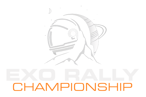 Exo Rally Championship logo representing sci-fi off-road racing simulation