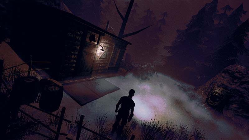 Exploration view of interconnected mansion halls and laboratory corridors