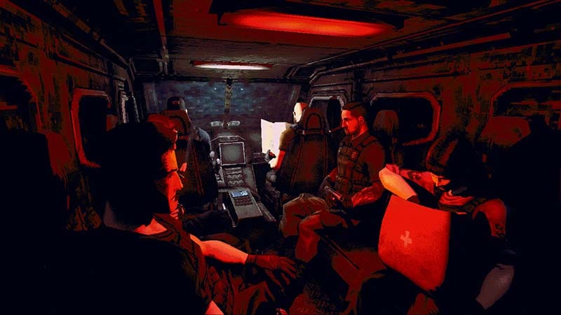 Combat encounter using firearms against experimental mutated enemies