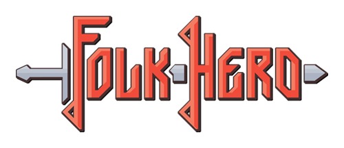 Folk Hero logo for a Slavic fantasy roguelite action game