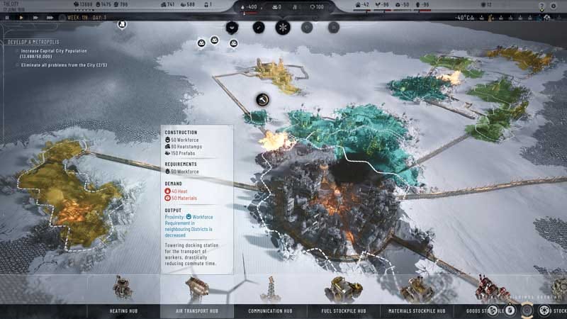 Narrative decision interface showing faction dialogue and political negotiation outcomes