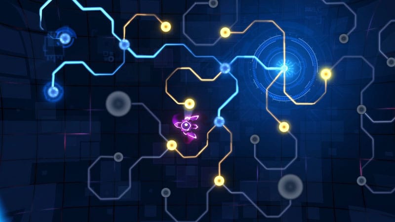 Galactic Glitch 2D twin-stick shooter gameplay screenshot with procedural arena